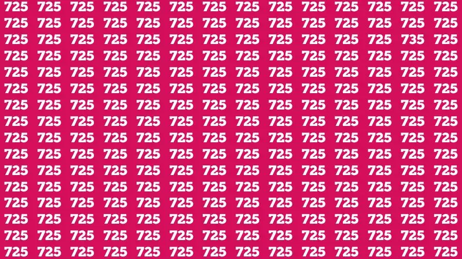 Optical Illusion Brain Challenge: Only Hawk Eyes Can Find the Number 735 among 725 in 12 Secs