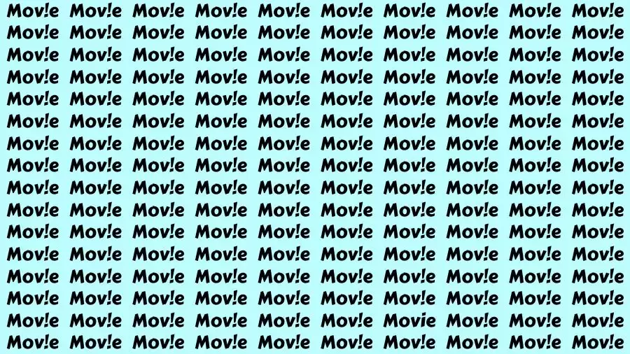 Optical Illusion Brain Challenge: If you have Sharp Eyes Find the Word Movie in 18 Secs
