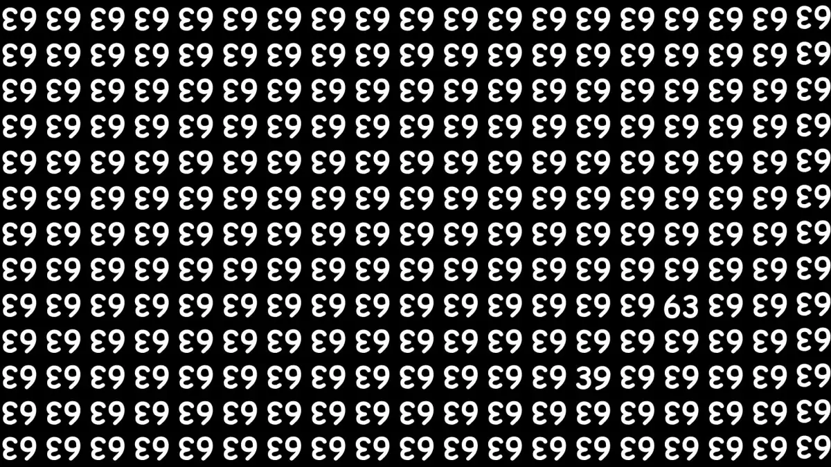 Test Visual Acuity: If You Have Sharp Eyes Find The Number 39 in 10 Secs
