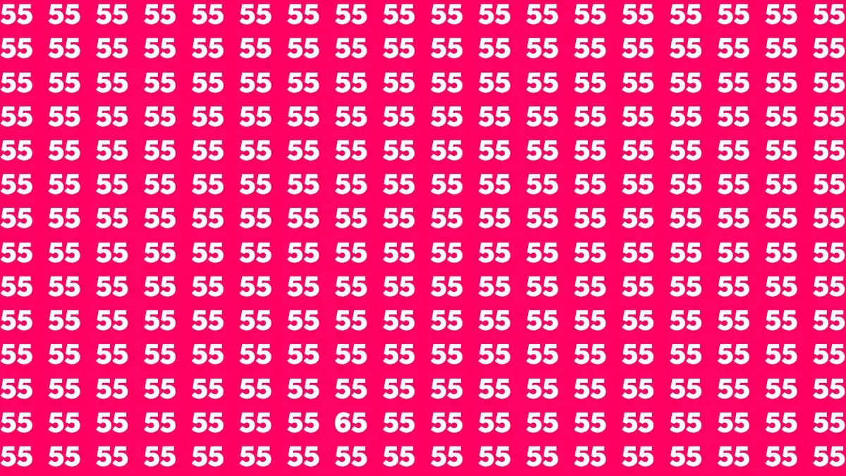 Brain Test: If you have a 50/50 Vision Find the ​Number 65 in 20 Secs